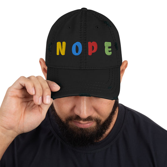 NOPE - Distressed Dad Hat